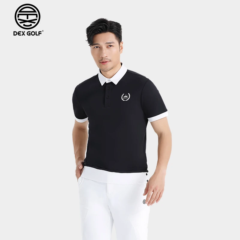 DEXGOLF高尔夫男士新款短袖T恤1170时尚新颖翻领polo衫运动