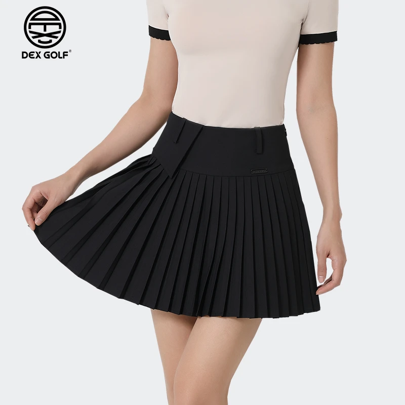 DEXGOLF韩国高尔夫女士短裙夏季新款5061显瘦修身百褶裙百搭时尚