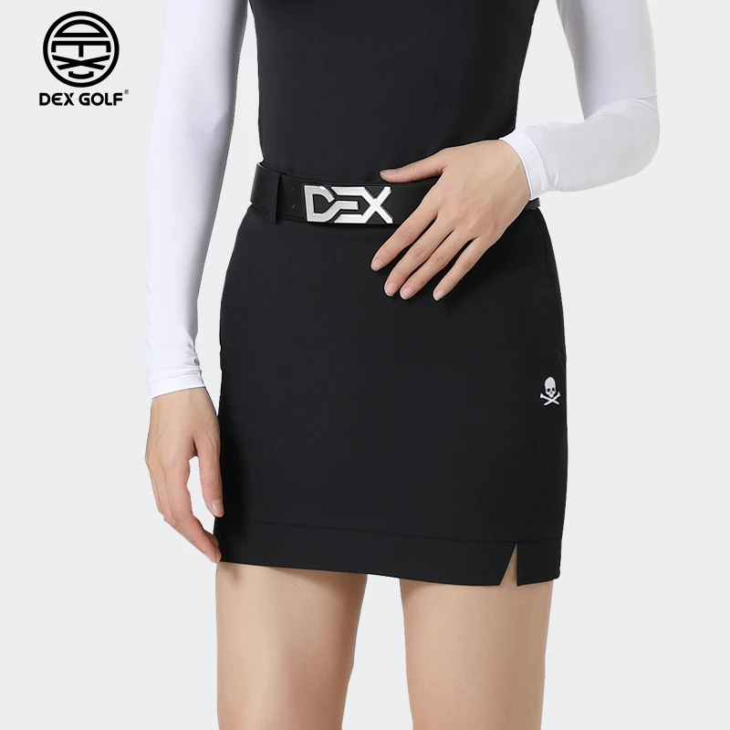 DEXGOLF韩国高尔夫女士短裙夏季5054个性双侧微衩修身包臀裙时尚
