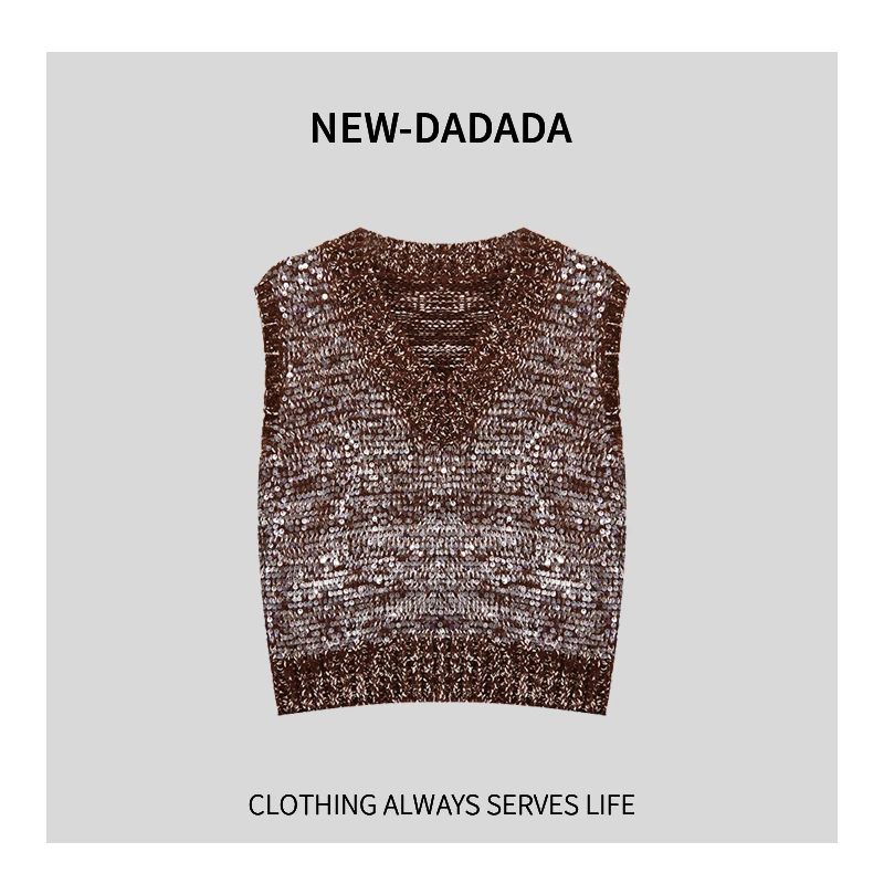 利达 NEW DADADA【水星日记】潮流气质百搭针织马甲背心TDK2004