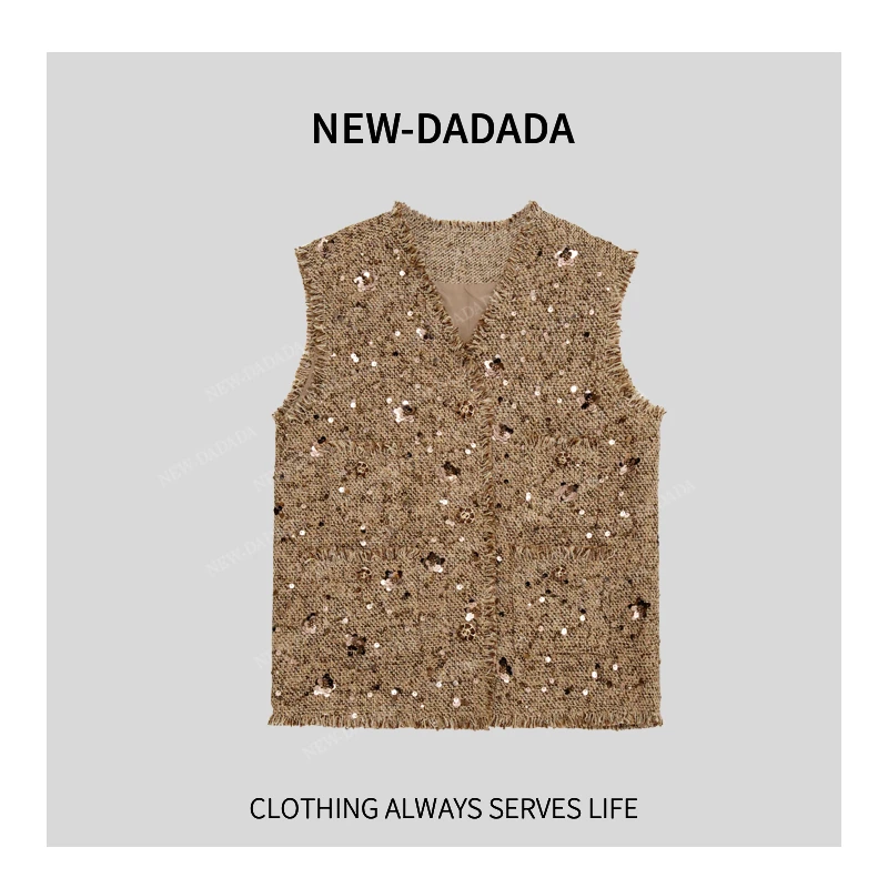 利达 NEW DADADA【浪漫公式】重工亮片马夹TDK2174