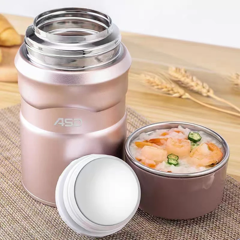 爱仕达不锈钢800ml焖烧杯学生上班族高颜值-RWS80S5WG-K焖烧杯