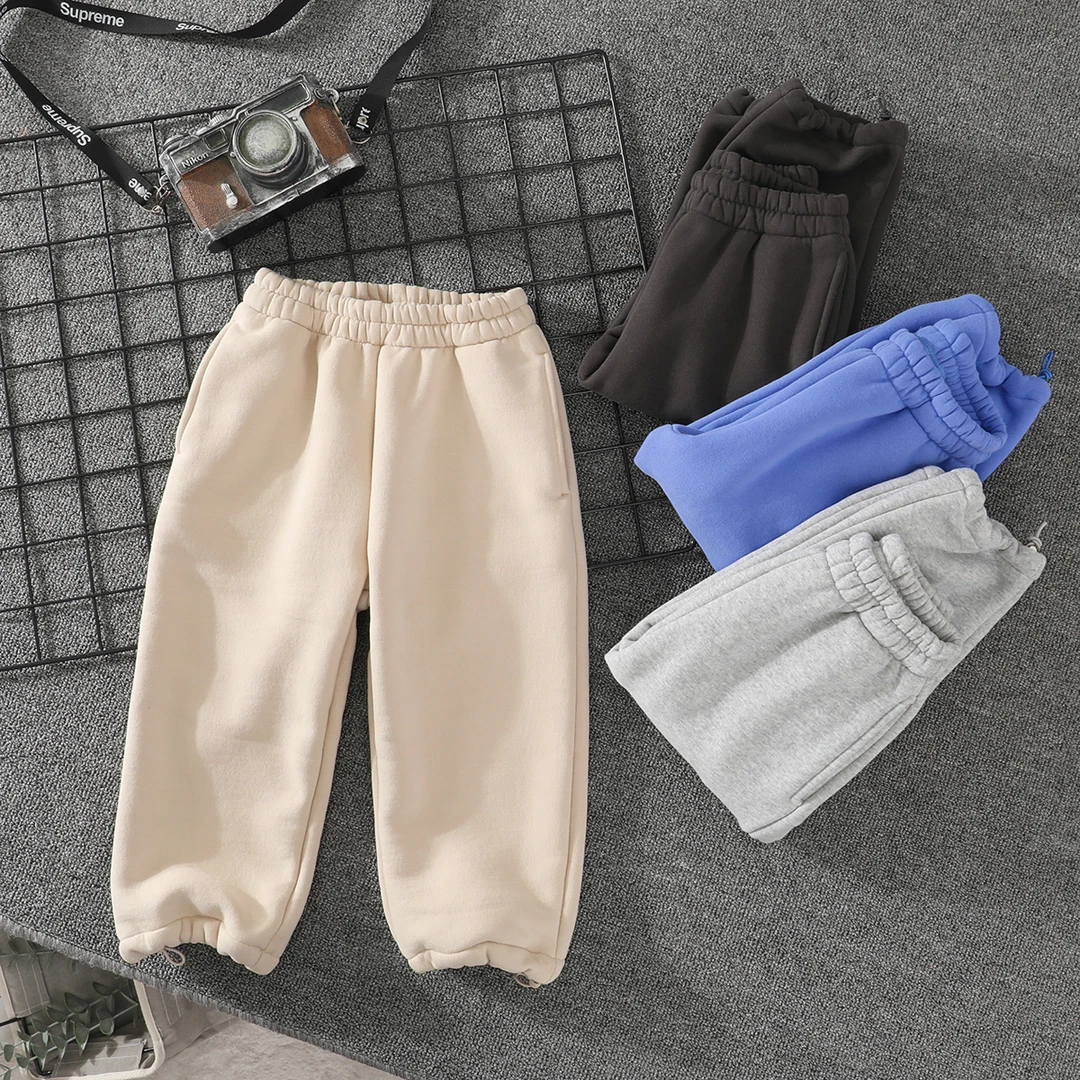 男童加绒运动裤冬季保暖一体绒休闲裤儿童百搭裤子大童长裤宝宝裤