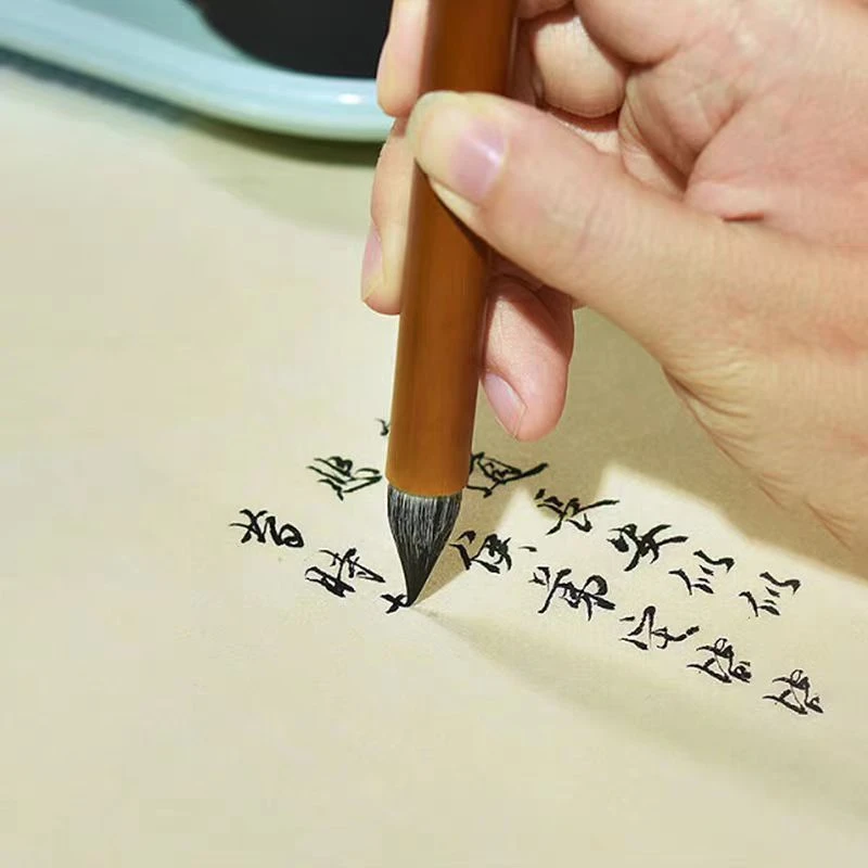 小楷专用【宣州鸡矩】超聚峰小字紫羊兼毫鸡矩毛笔出峰2.2cm口径1cm