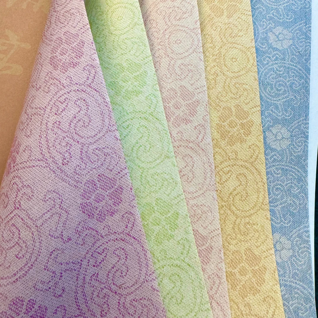 【褚皮绢布纹】褚皮宣纸半生熟书法作品专用纸行草篆隶四尺对开50张