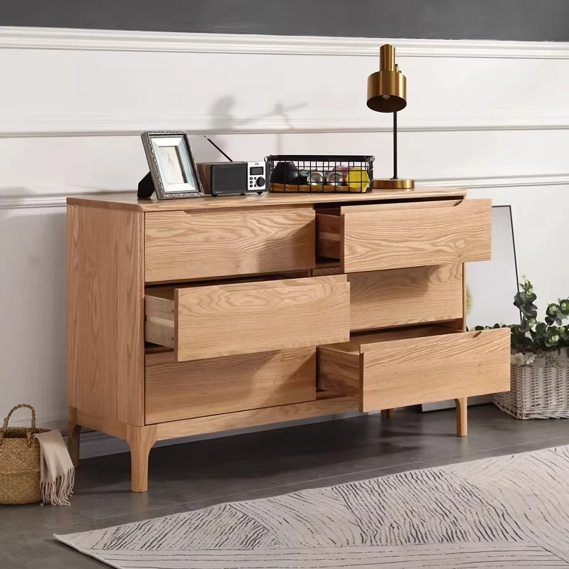 纯实木简约六斗柜轻奢客厅北欧家用日式抽屉式