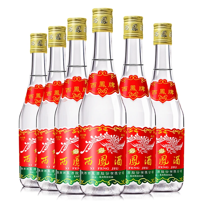 西凤酒 45度七两半 纯粮食凤香型白酒 375ml×6瓶 经典口粮酒