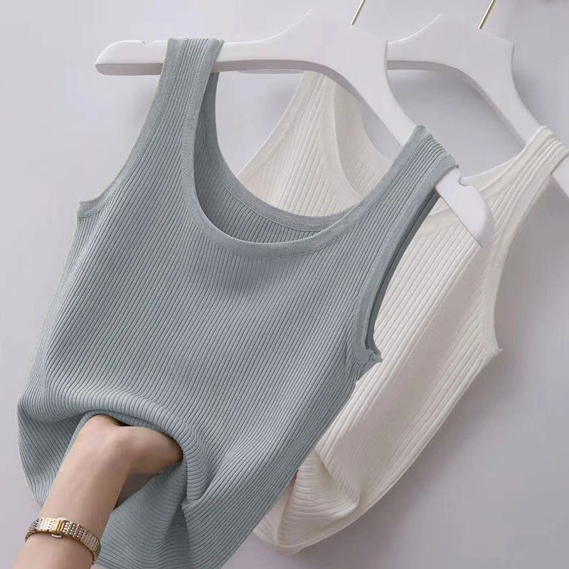 吊带背心内搭80-200斤冰丝吊带螺纹瑜伽背心女微胖女生大码女装