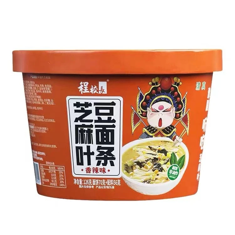 程校长芝麻叶豆面条河南特产芝麻味豆面条泡面方便面香辣味整箱批
