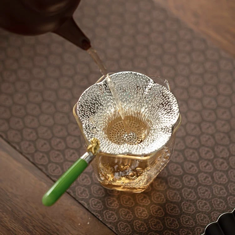 银色茶滤茶叶过滤器高档泡茶神器茶具配件滤茶器茶道创意