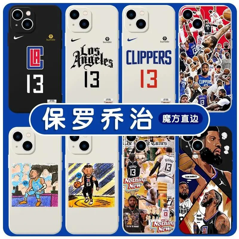 保罗乔治手机壳苹果15适用华为mate60pro快船iPhone14promax球星5