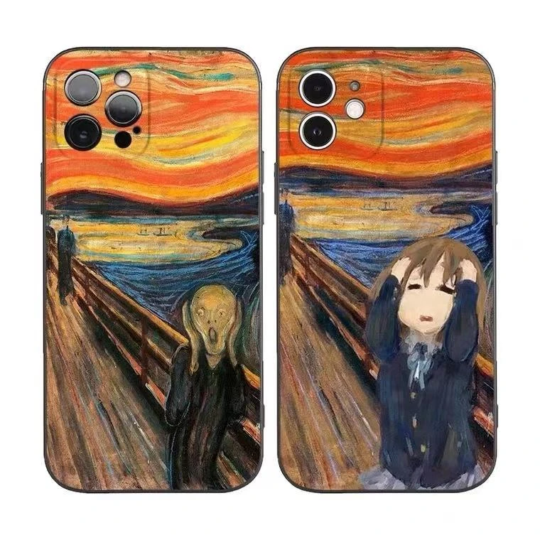 动漫轻音少女呐喊名画手机保护壳适用于苹果15华为小米11OPPOvivo