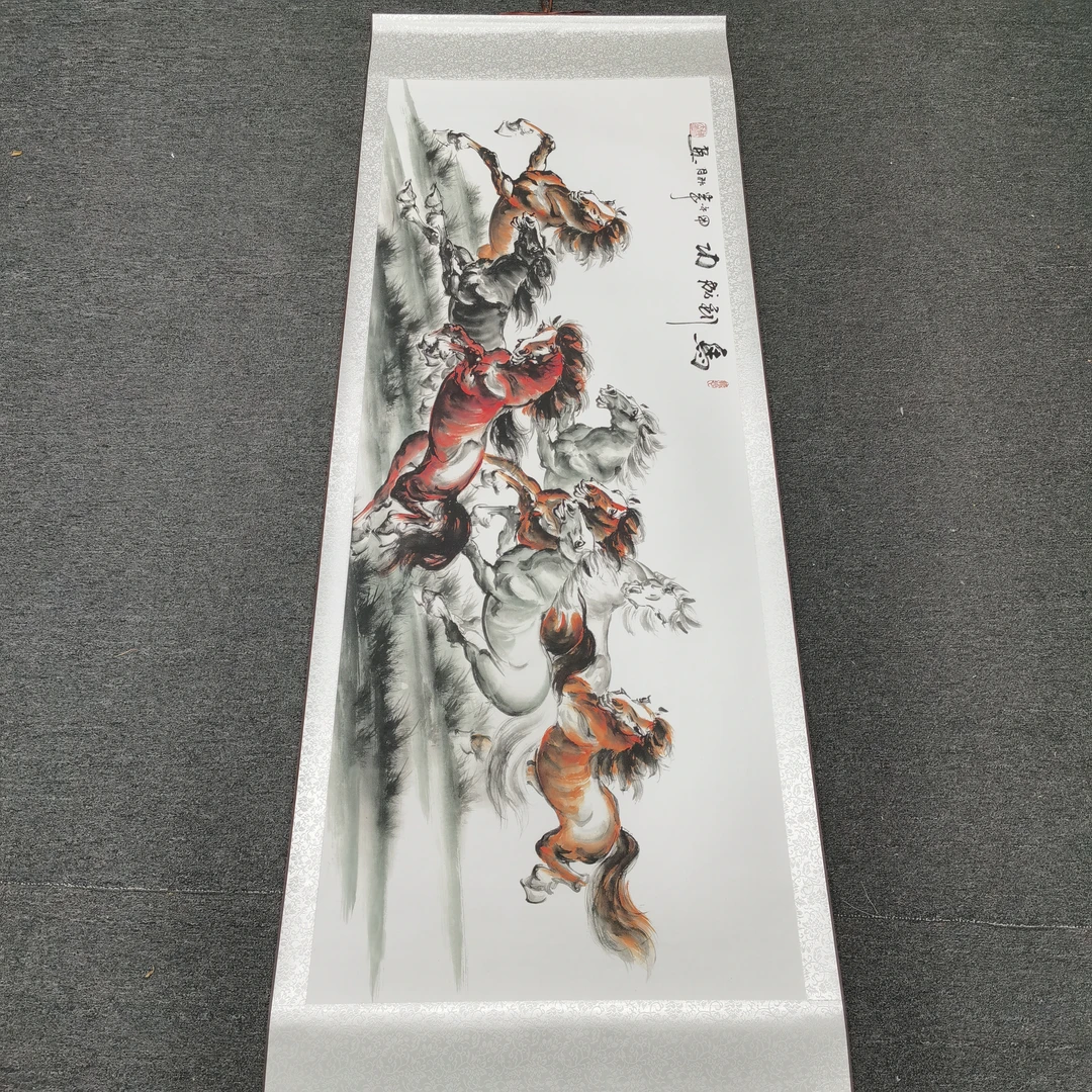 【八马】六尺横版尺寸2.1米×72公分国画