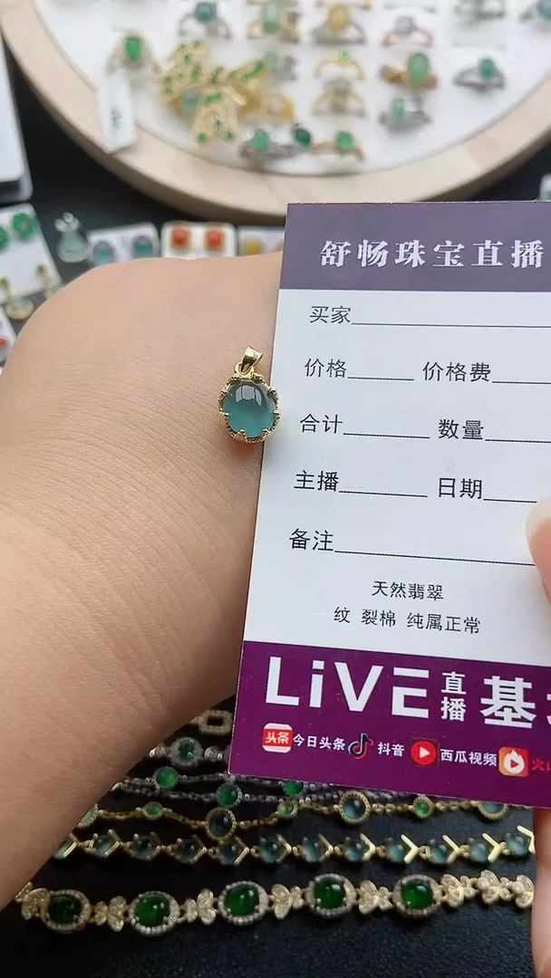 【闪购商品】翡翠颈饰银S925镶嵌1111