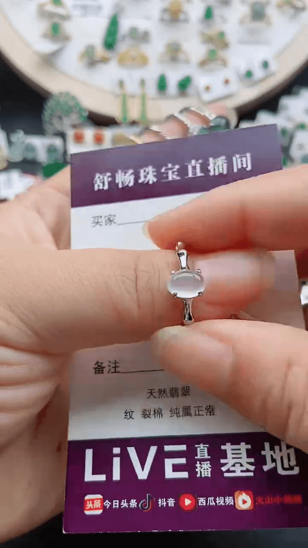 【闪购商品】翡翠戒指银S925镶嵌1111
