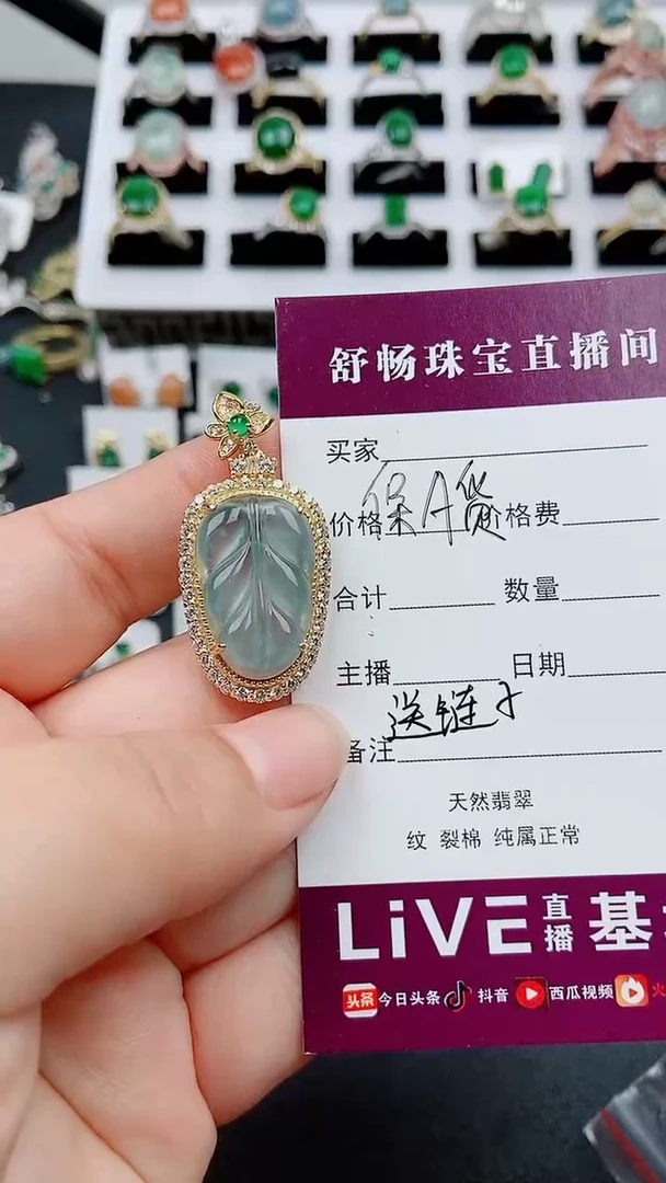 【闪购商品】翡翠颈饰银S925镶嵌1
