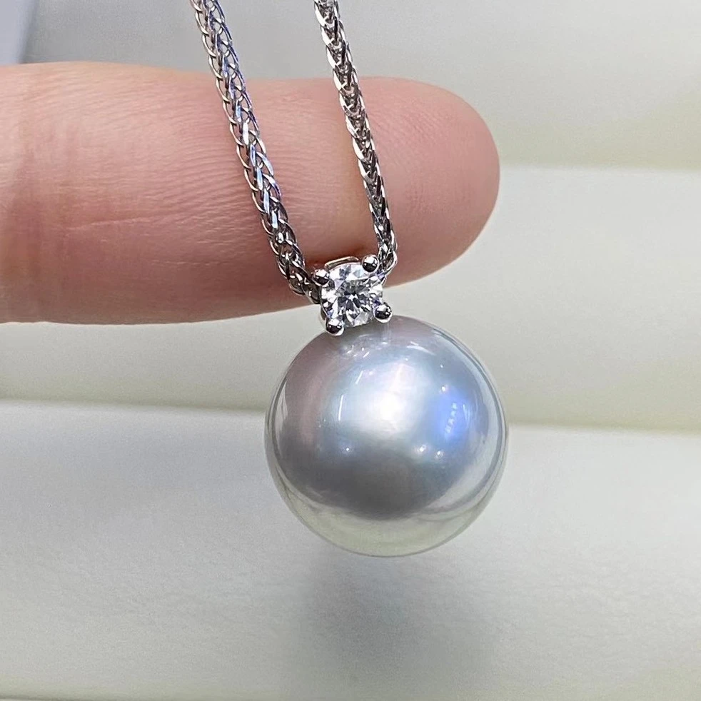 【小彤专属】戴妃款18k金澳白吊坠定制