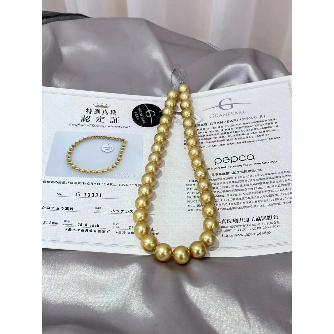 【小彤专属】12-12.8mm特选金珠项链RY8888定制