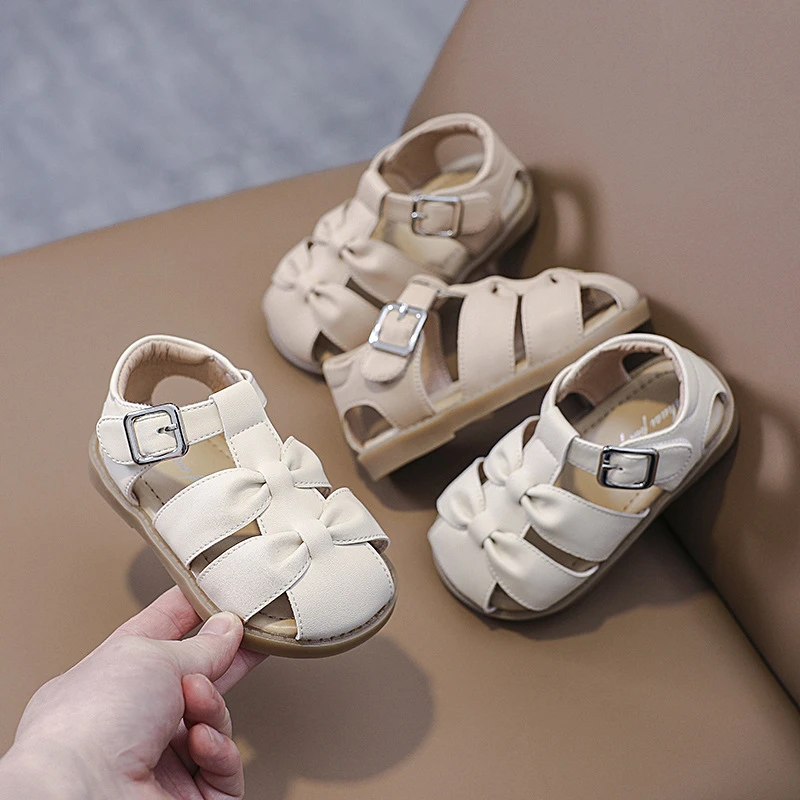 女童凉鞋包头洋气夏款儿童舒适镂空编织宝宝透气轻便魔术贴沙滩鞋