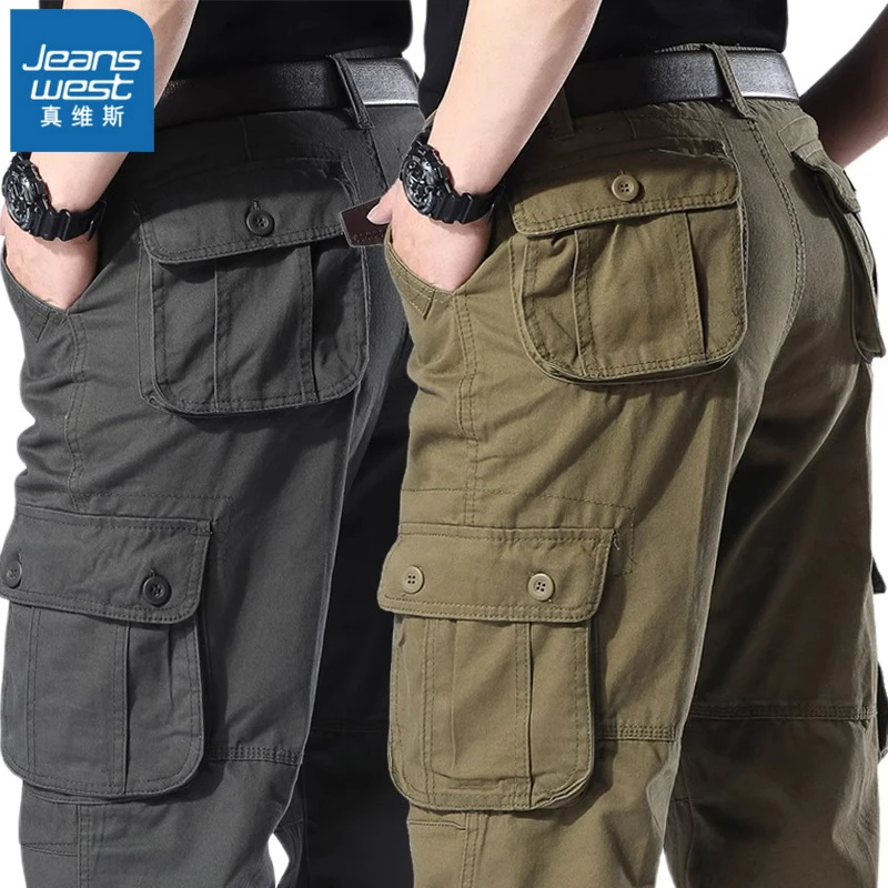 真维斯工装裤男潮牌宽松休闲裤加肥加大劳保裤耐磨多口袋干活长裤