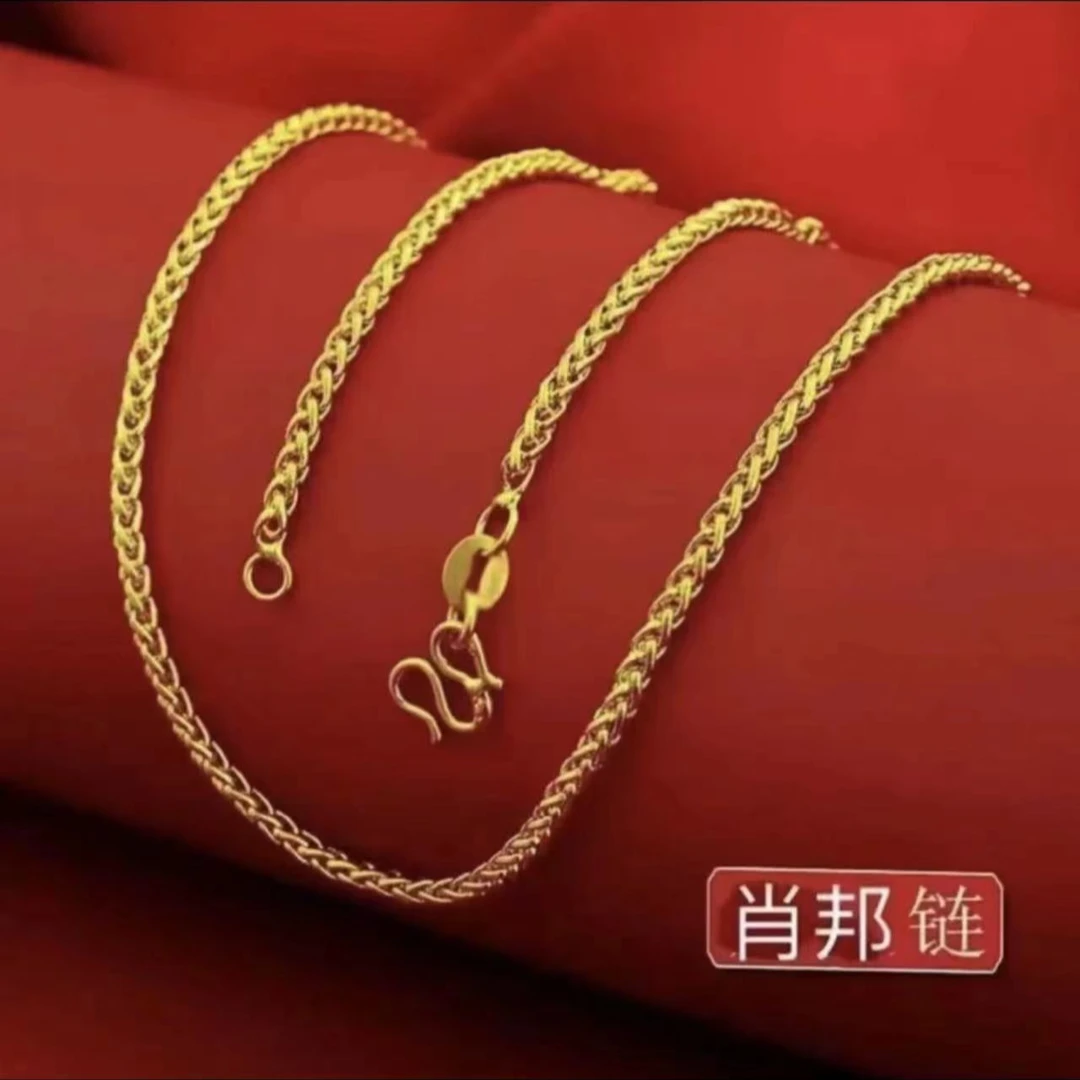 合金项链 项链 肖邦链时尚百搭888888可调节不掉色