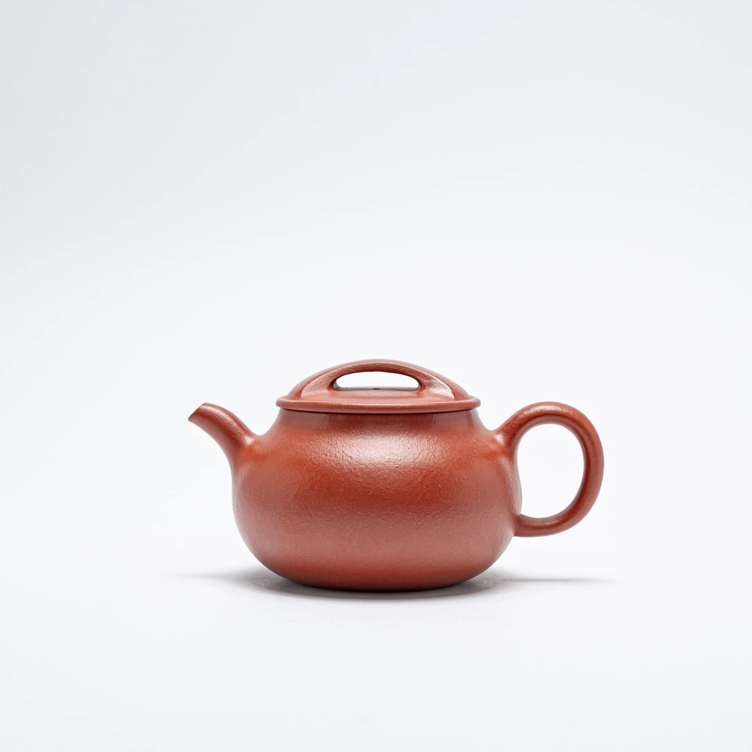 【亘古】《钱袋》精工半手  赵庄老朱泥 130cc 手工紫砂茶壶