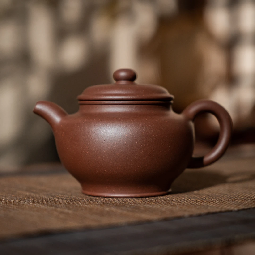 【亘古】《掇只》全手工制 四号井底槽青 约150cc 手工紫砂壶