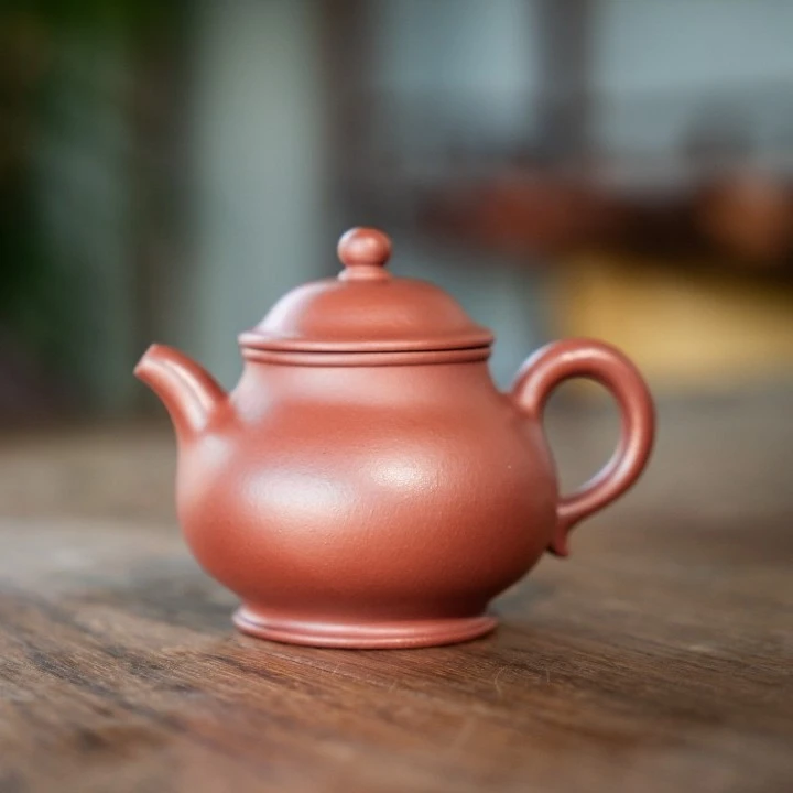 【亘古】《潘壶》精工半手 赵庄老朱泥 约90cc 手工紫砂茶壶