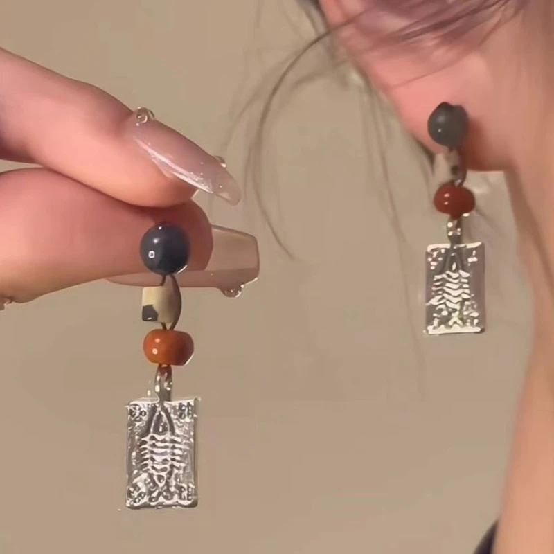 「楼兰旧事」新中式国风耳环女古风旗袍民族风国潮设计耳钉