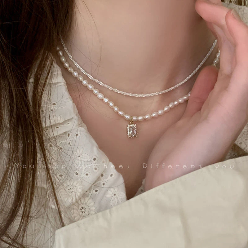 法式复古贵气百搭吊坠项链女轻奢小众设计颈链高级感锁骨链