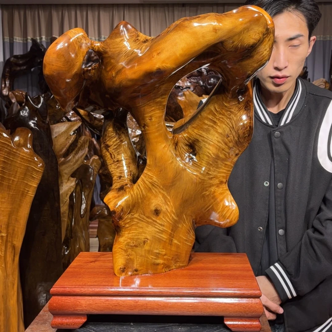 【闪购商品】金丝楠木自然摆件根雕用****0