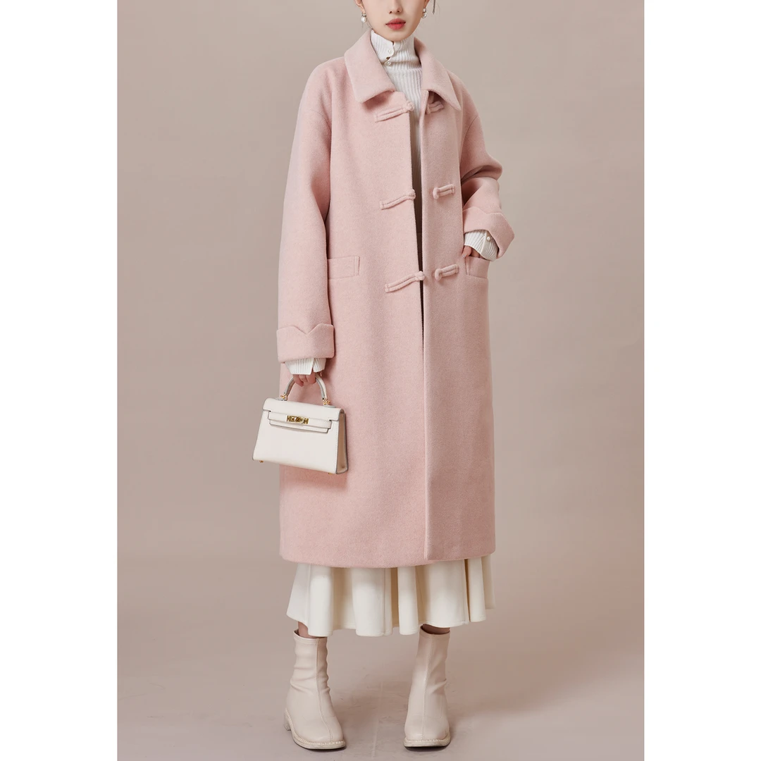 SHAOE清仓专场【桃花令】新中式大衣秋冬盘扣大衣S2023112809