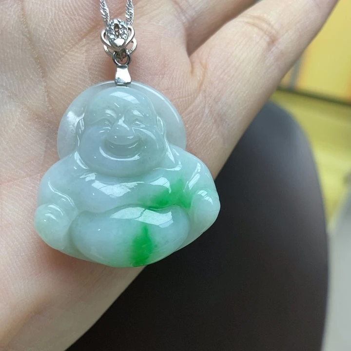 翡翠颈饰银S925镶嵌吊坠5