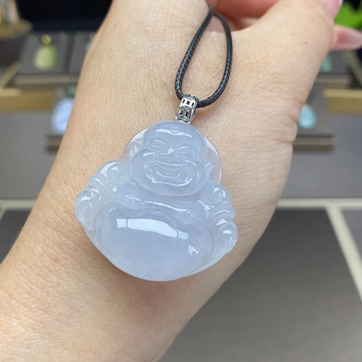 翡翠颈饰18K金镶嵌吊坠