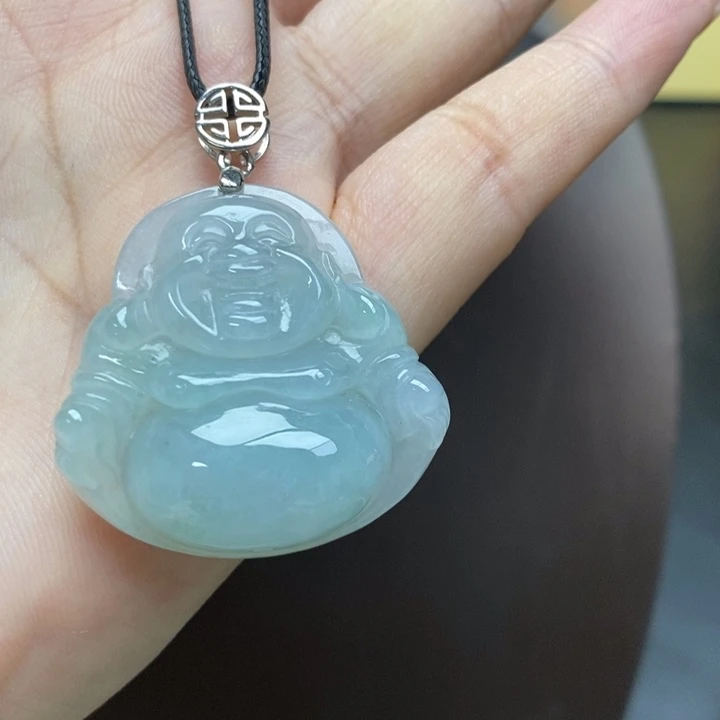翡翠颈饰银S925镶嵌吊坠