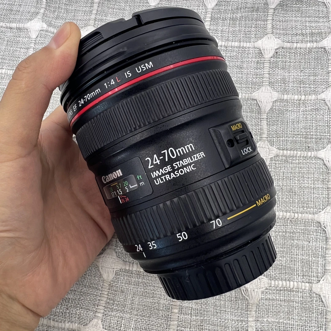95新 Canon/佳能 EF 24-70 F4 全画幅挂机红圈微距单反相机镜头