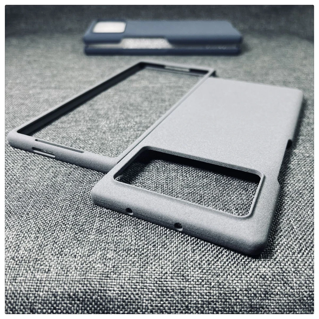 适用小米MIX fold3手机壳翻盖机硬壳折叠屏磨砂灰色