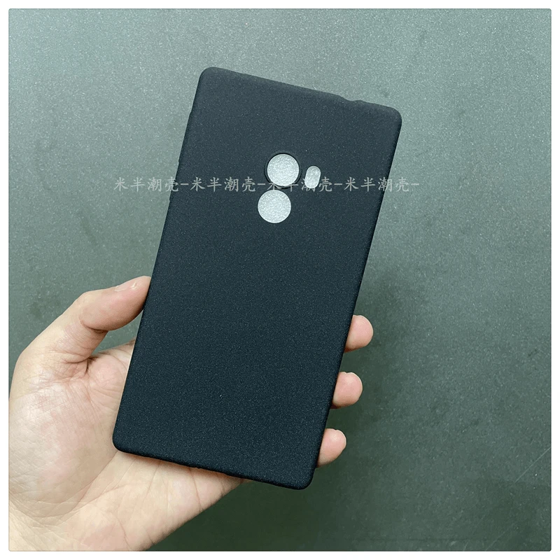 适用黑色小米mix 1代手机壳套磨砂纯色全包硅胶软壳