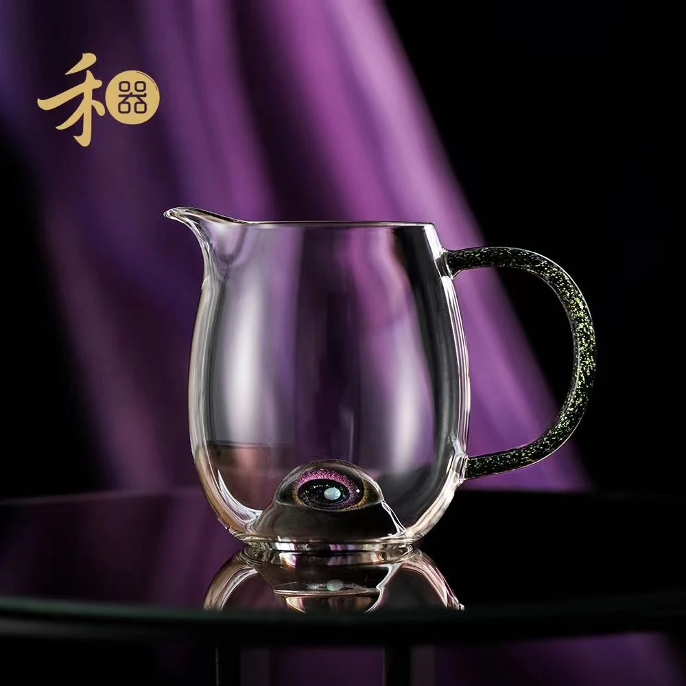 禾器星云怡然清悦茶海玻璃黑金把手公道杯办公高端茶具