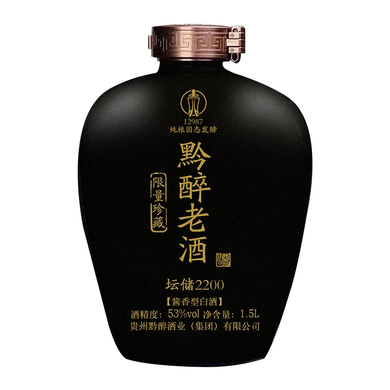 黔醉老坛储2200金龙献瑞大曲坤沙限量送礼酱香型白酒53%Vol1500ml