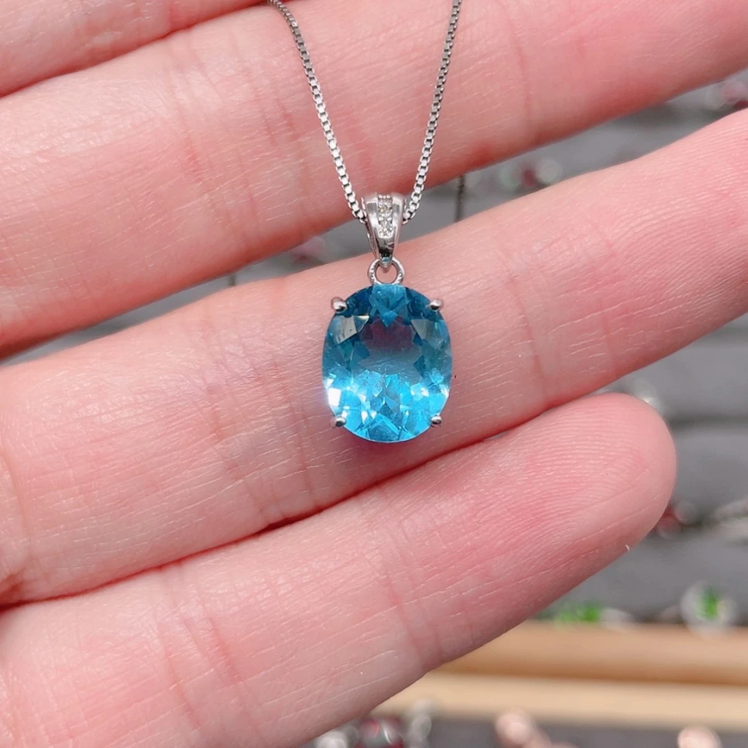 【闪购商品】托帕石吊坠银S925镶嵌