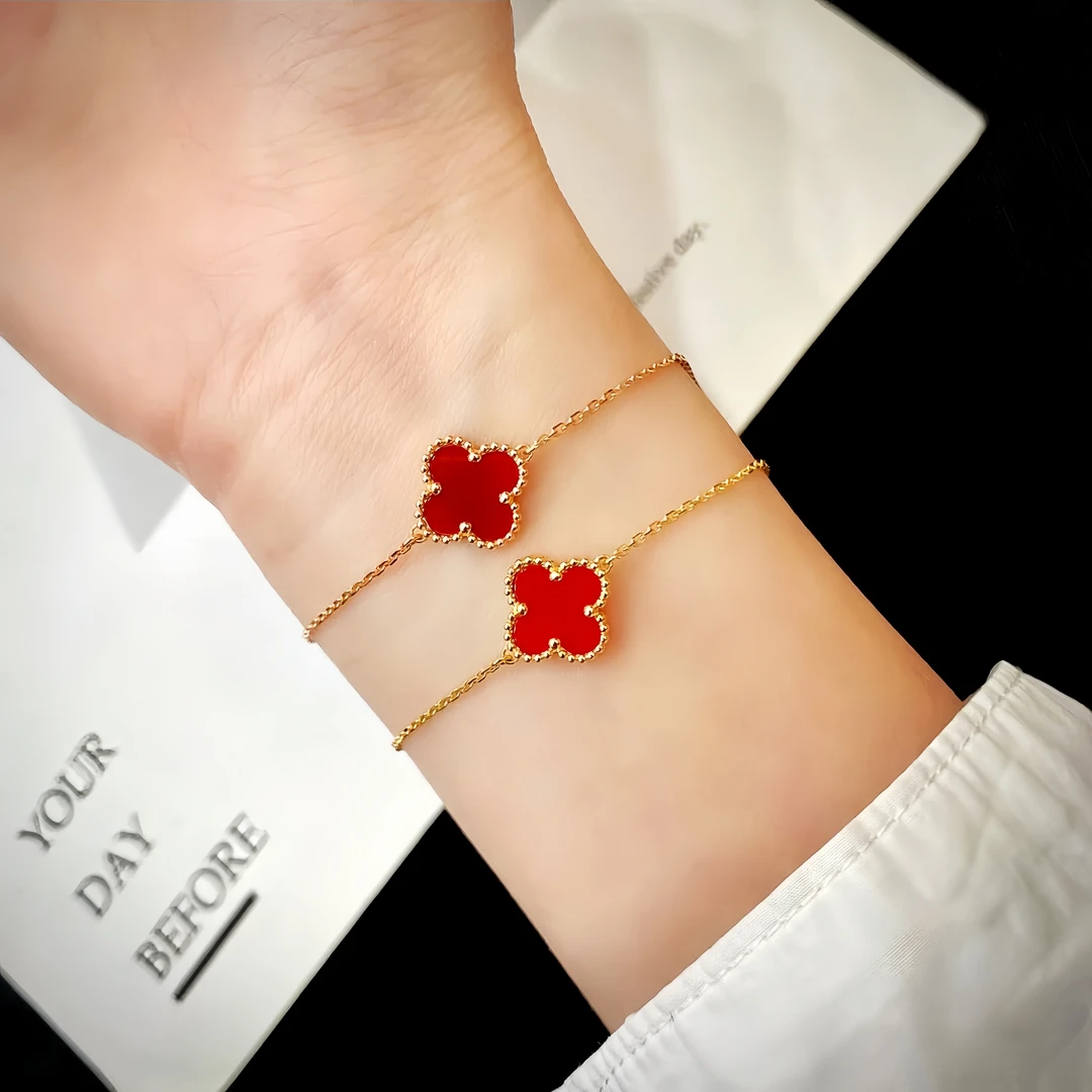 （高版本9.5mm）18K金单花手链K玫K黄任选多样性发一件