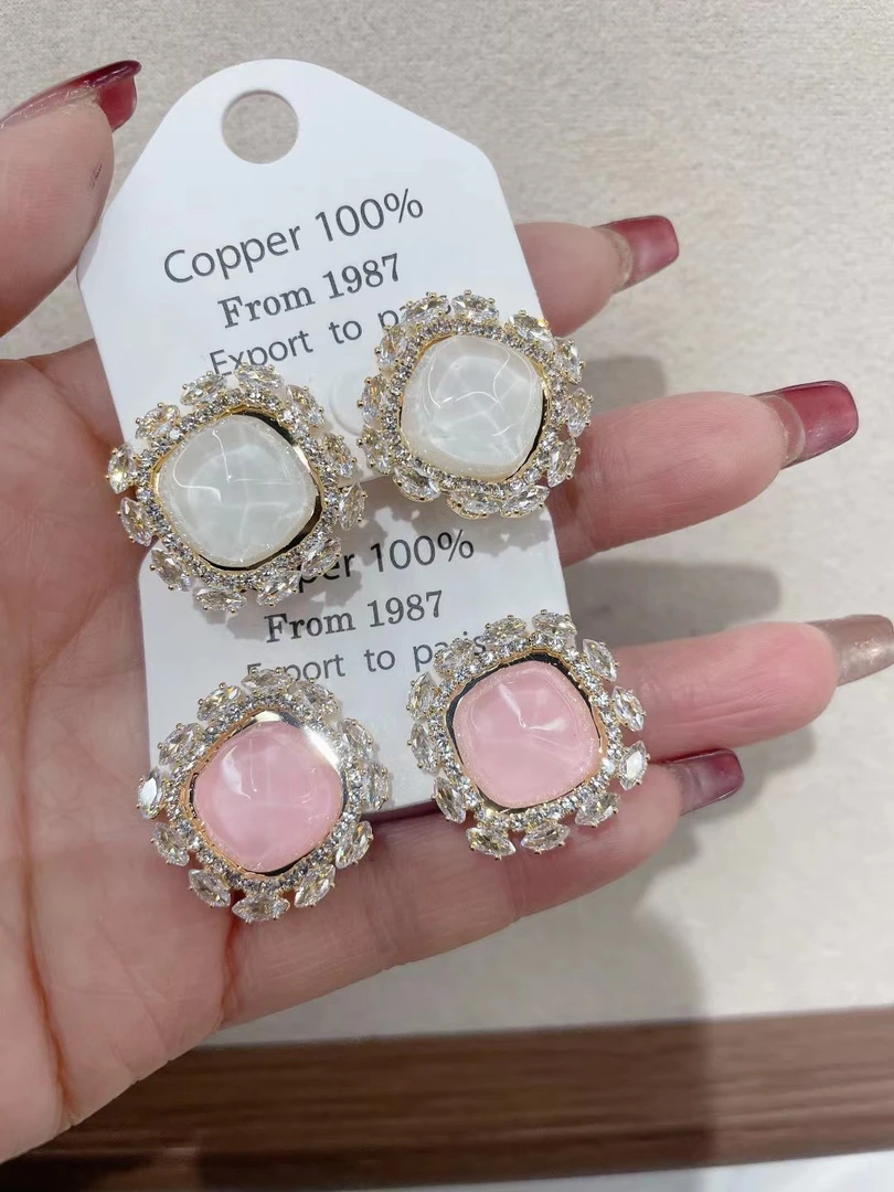 铜合金耳饰 铜合金耳饰 春夏新款轻风气质时尚耳钉