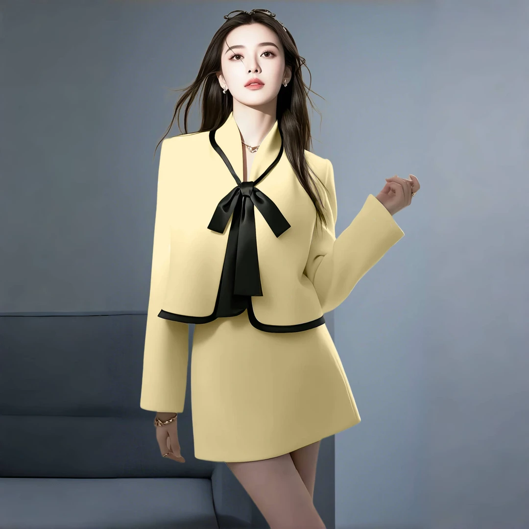 秋季新款时尚法式精致高级感甜美温柔高品质减龄外套半身裙套装女