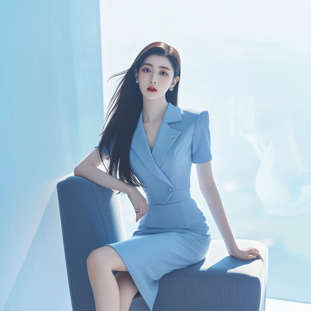 夏季新款洋气高端干练气质高级感女神范时尚轻奢显瘦西装连衣裙女