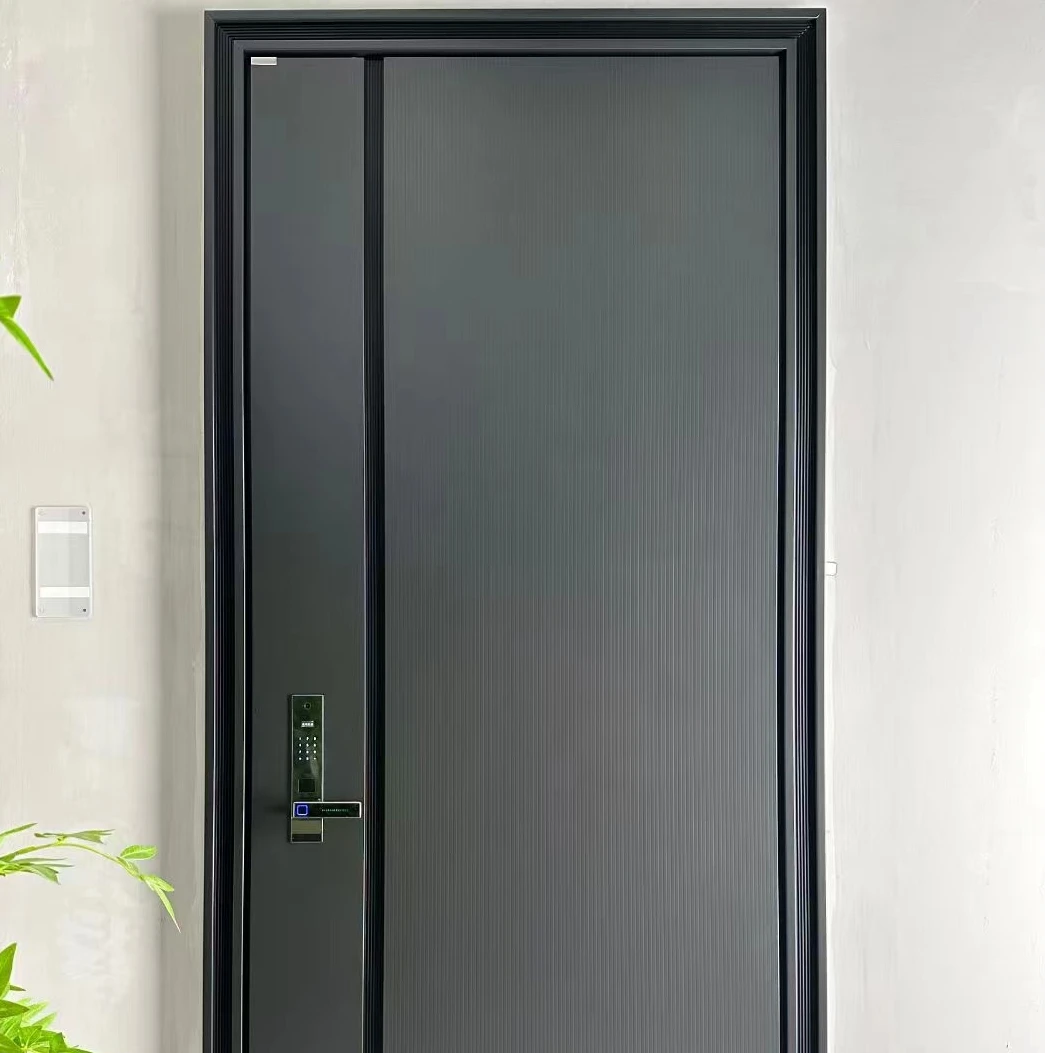 #一品.国标锌合金超甲级防盗门 一门到顶门6合1指纹锁复合下档