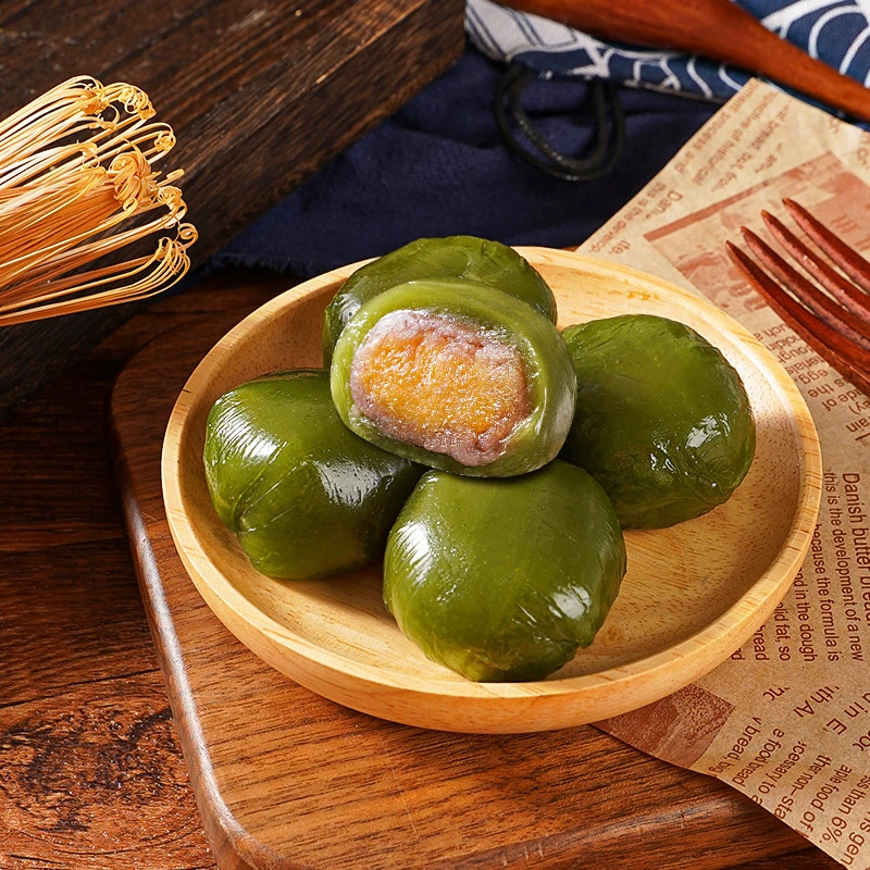 正宗艾草青团256g/盒 网红蛋黄肉松即食爆浆香甜糯米团踏青零食