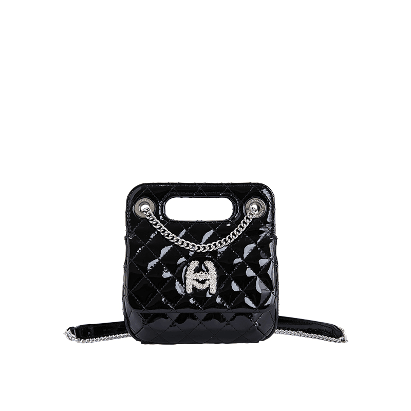 LAURENCE  CHICO【CHICO专属】黑漆牛奶盒包加大号C3AE10322084