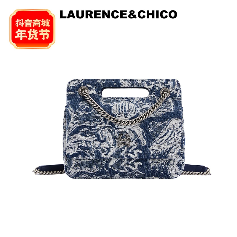 LAURENCE & CHICO时尚浅蓝色天中花园牛奶盒包单肩C2AE10322061