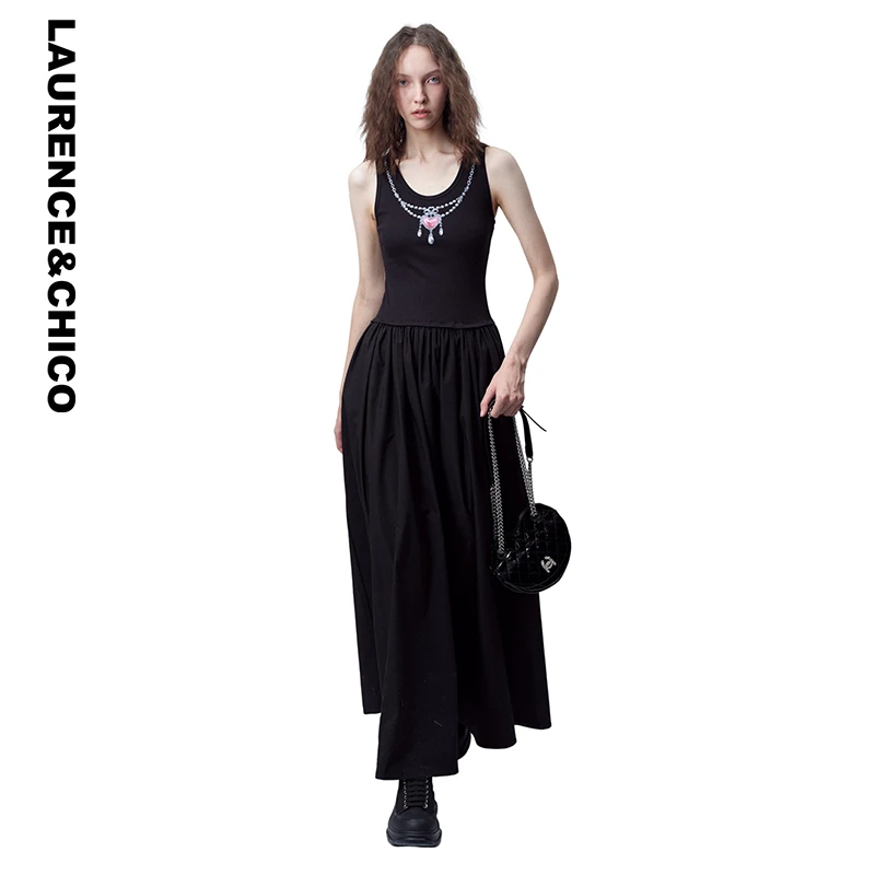 【CHICO专属】夏季爱心项链气质长款女装连衣裙C4AX10117006